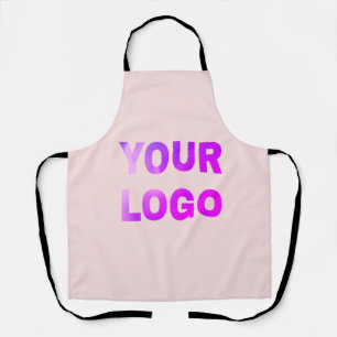Tablier texte simple minimal ajoutez votre logo/dessin ici