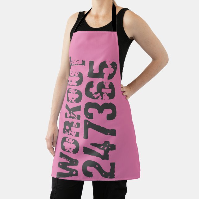 Tablier Texte usé et rayé Workout 247365 rose (Insitu)