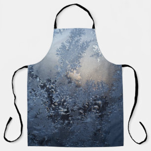 Tablier textile floral noir et blanc