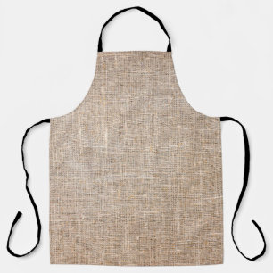 Tablier Textile jute texture tissu brun