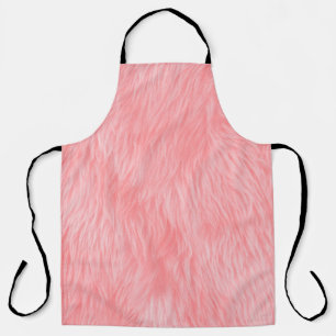 Tablier Texture de la fourrure de laine rose souple
