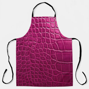 Tablier Texture de peau de crocodile rose