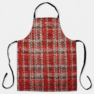 Tablier Texture du tissu de tartan rouge utile comme fond