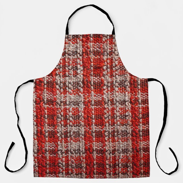 Tablier Texture du tissu de tartan rouge utile comme fond (Recto)