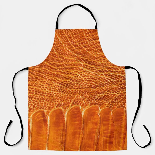 Tablier Texture en cuir d'autruche (Recto)