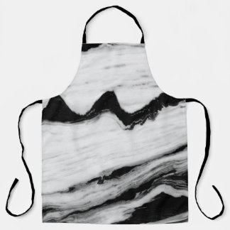 Tablier texture naturelle en marbre noir et blanc, luxueux