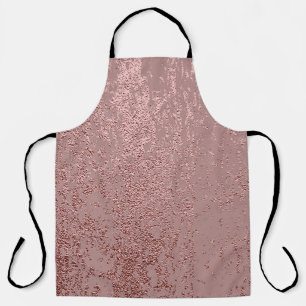 Tablier Texture or métallique, quartz rose.