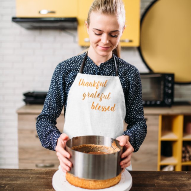 Tablier Thankful Grateful Blessed Thanksgiving (Créateur téléchargé)