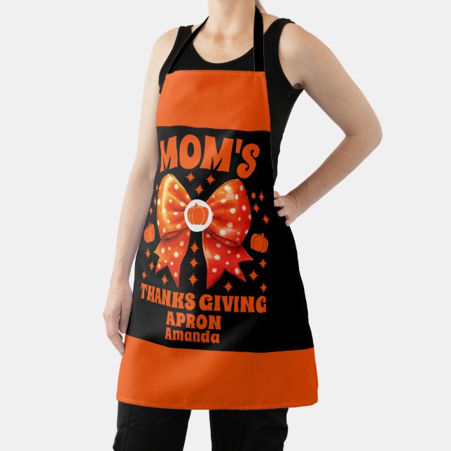 Tablier Thanksgiving Apron de maman personnalisée (Insitu)