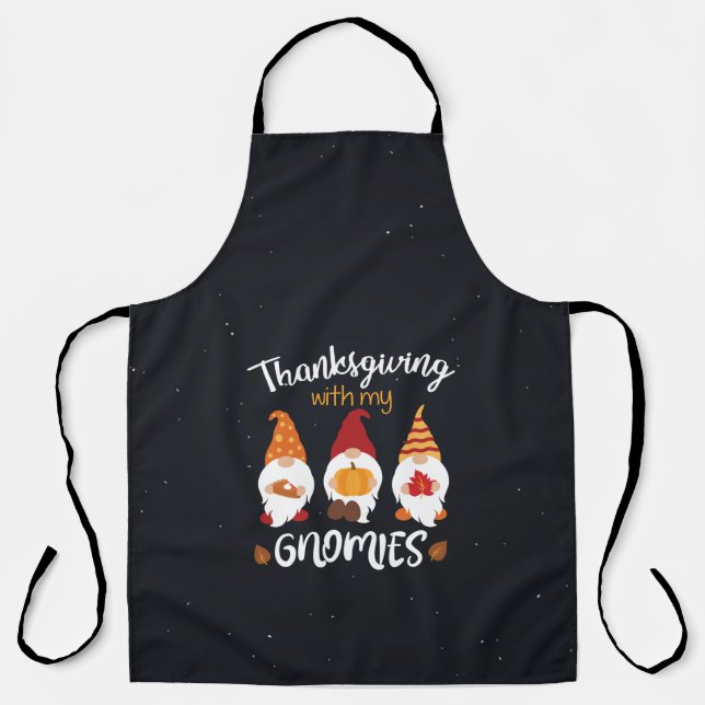 Tablier Thanksgiving Avec Mes Gnomes (Recto)