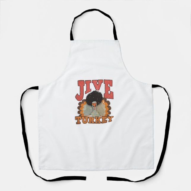 Tablier Thanksgiving & Fall Apparel, Jive Turquie - Retro  (Recto)