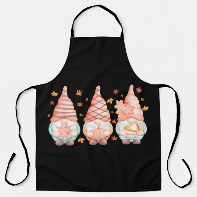 Tablier Thanksgiving Fall Gnome Vacances d'automne (Recto)