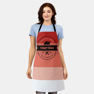 Tablier Thanksgiving Funny Turquie Squad Hipster Apron