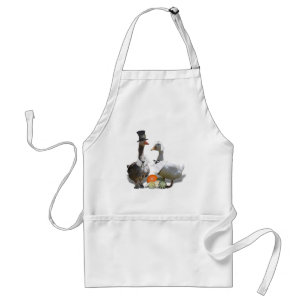 Tablier Thanksgiving Pilgrim Canard Couple