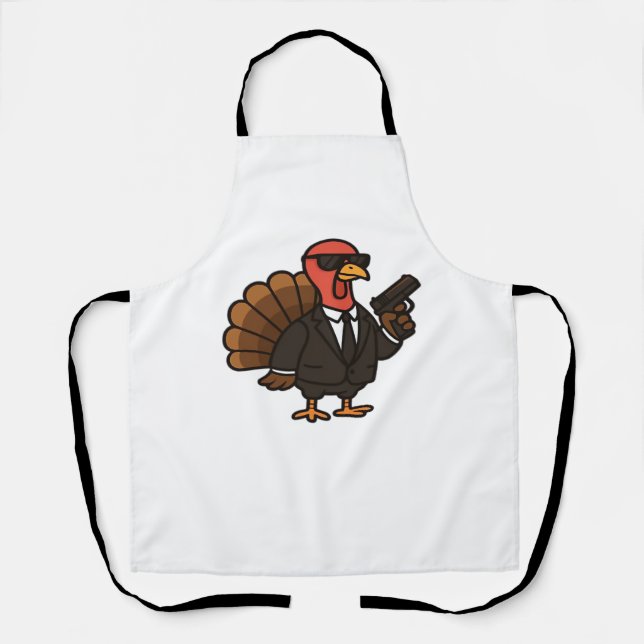 Tablier Thanksgiving Secret Agent Turkey Classic T-Shirt (Recto)