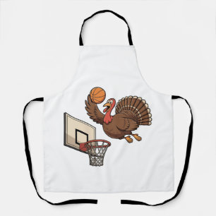 Tablier Thanksgiving Turquie Dunking Basketball Funny