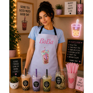 Tablier thé aux perles bubble tea 