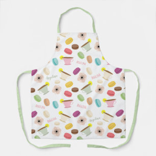 Tablier Thé de macarons français à l'anémone de citron