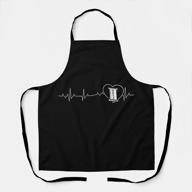 Tablier Thé Embroidery Heartbeat (Recto)