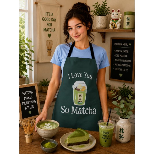 Tablier Thé vert Matcha  (Créateur téléchargé)