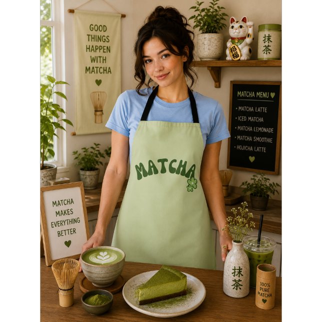 Tablier Thé vert Matcha  (Créateur téléchargé)