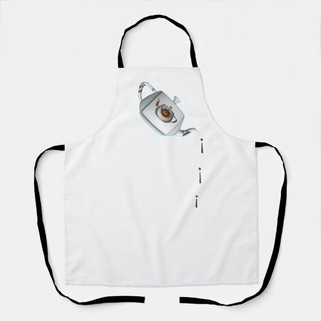 Tablier Théière Drip Drip Blanche (Recto)