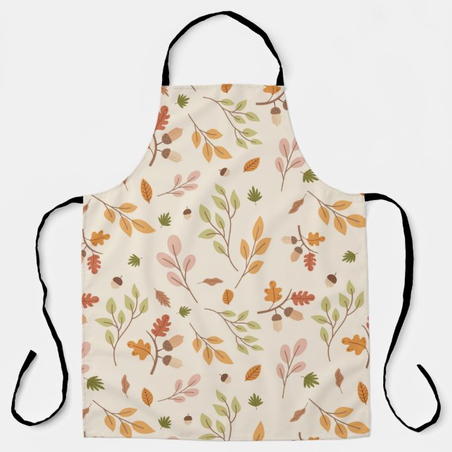 Tablier Thème d'automne de la Chouette des bois Arrière -  (Recto)