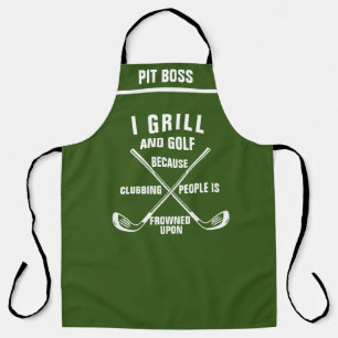 Tablier Thème de golf personnalisé Apron : Funny Golf Chef