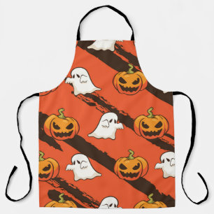 Tablier Thème d'Halloween citrouille, motif sans couture.