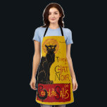 Tablier Theophile Steinlen - Le Conversation Noir Vintage<br><div class="desc">Poster vintage pour une visite du Conversation Noir (Chat noir) - Le théophile Alexandre Steinlen,  1896</div>