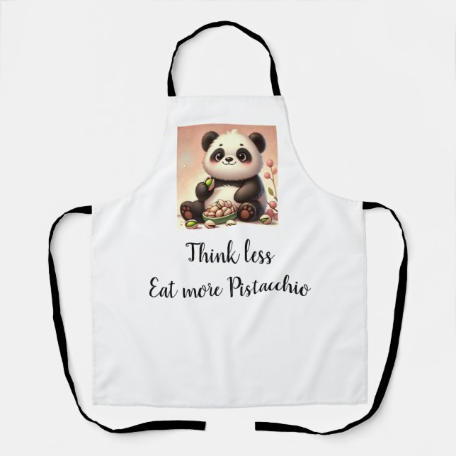 Tablier "Think Less, Eat More Pistacchio" 🐼🥜 (Recto)