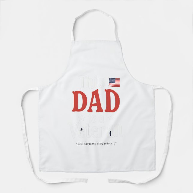 Tablier This Dad is a Veteran Apron – Awesome Dad Gift (Recto)