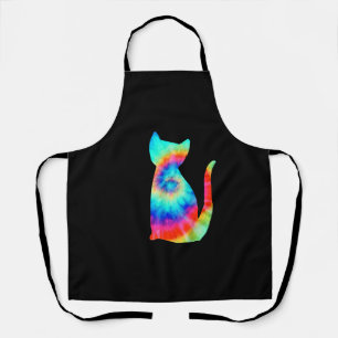 Tablier Tie Dye Chat _ Coloré Type Tee Kitten Kitten