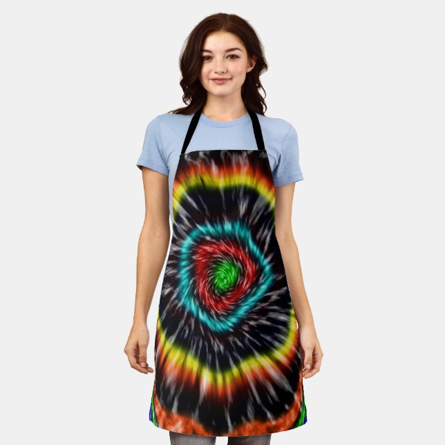 Tablier Tie Dye Opale Noire,   (Porté)