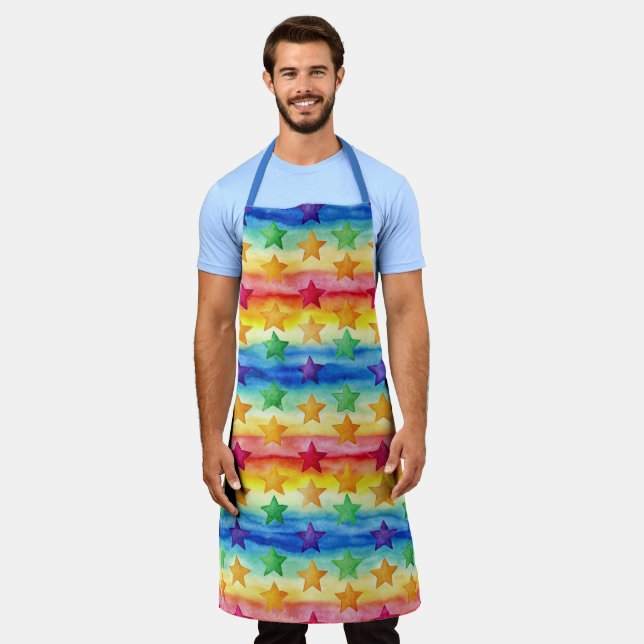 Tablier Tie Dye Stars  (Porté)