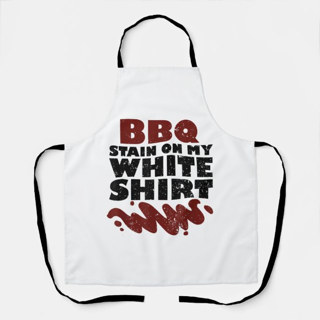 Tablier Tige barbecue sur mon blanc (Recto)