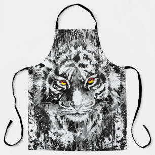 Tablier Tiger Apron Tiger Noir et blanc