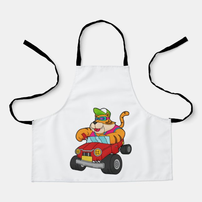 Tablier Tigre avec voiture (Recto)