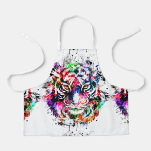 Tablier Tigre Dessin coloré Peinture Abstraite