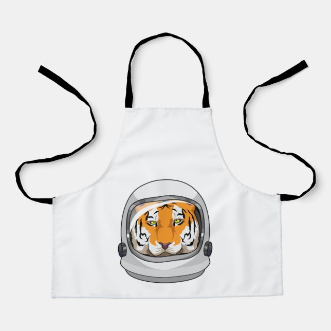 Tablier Tigre en astronaute avec casque (Recto)