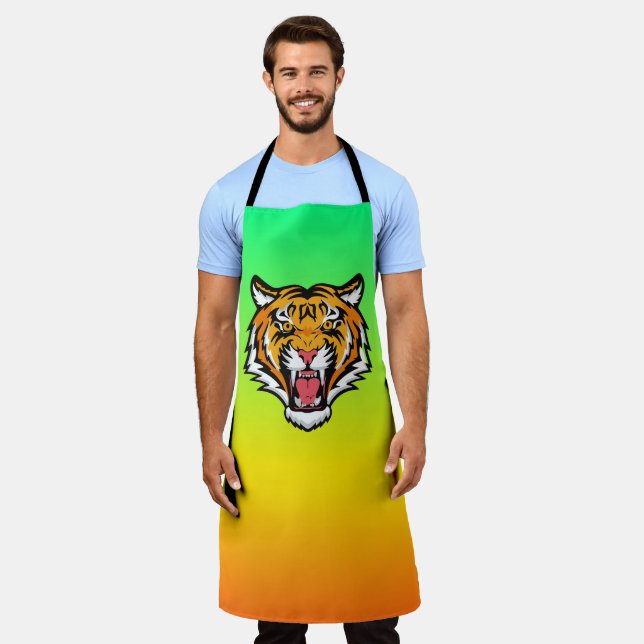 Tablier Tigre torche tête-25818 (Porté)