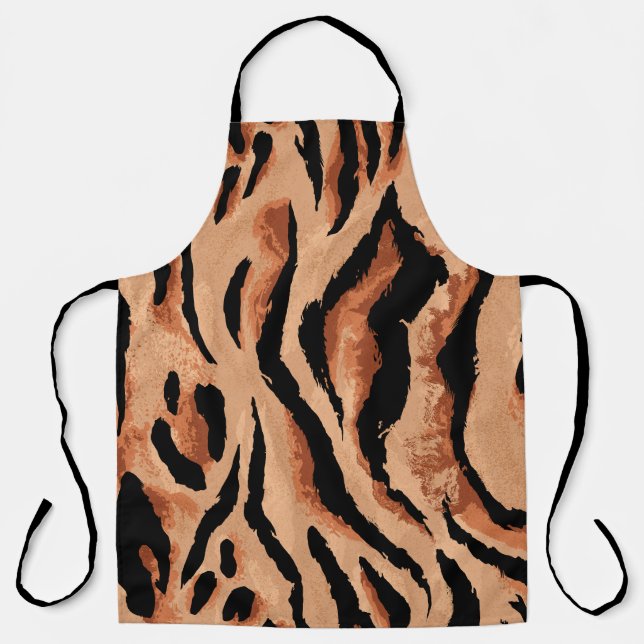 Tablier tigre transparent, léopard motif (Recto)