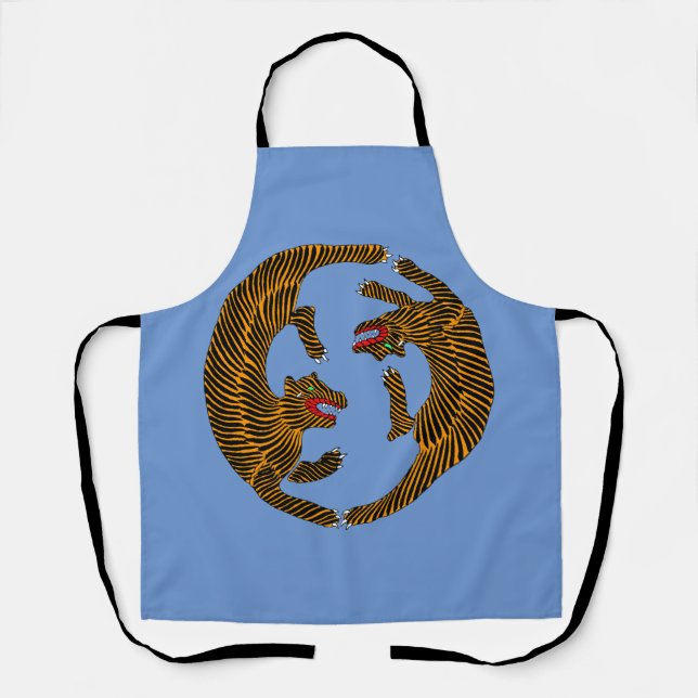 Tablier Tigres d'art populaire japonais (Recto)