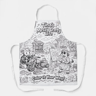 Tablier Tina's Messy Crafty Life -Apron, M- #PCF