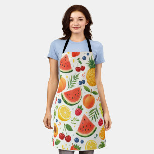 Tablier Tissu à motif de fruits d'été Pastèque tropicale
