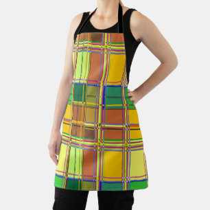 Tablier Tissu coloré des Caraïbes Madras Tartan