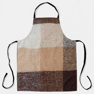 Tablier Tissu en laine Brown à damiers plaid. tartan