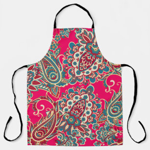 Tablier Tissu floral avec motif en cachemire