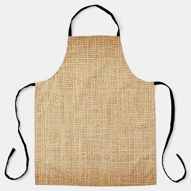 Tablier Tissu naturel, arrière - plan texturé. (Recto)