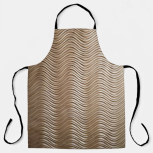 Tablier Tissu rayé blanc et gris
